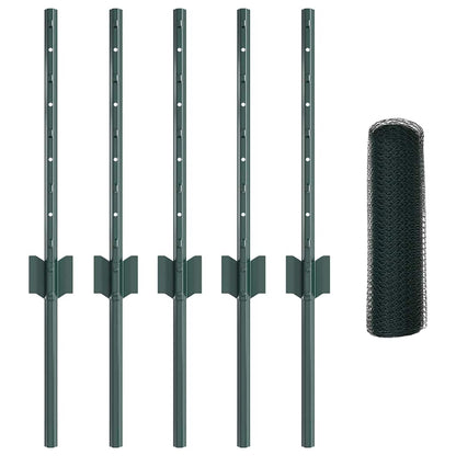 Fence with Post Green