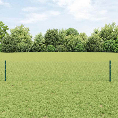 Welded Wire Fence 10 x 0.4 m (W x H) PVC-Coated Steel Green