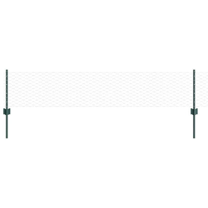 Welded Wire Fence 10 x 0.4 m (W x H) PVC-Coated Steel Green