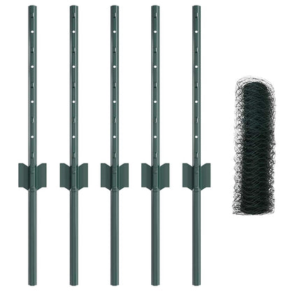 Fence with Post Green