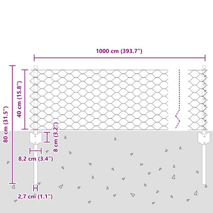 Fence with Post Green