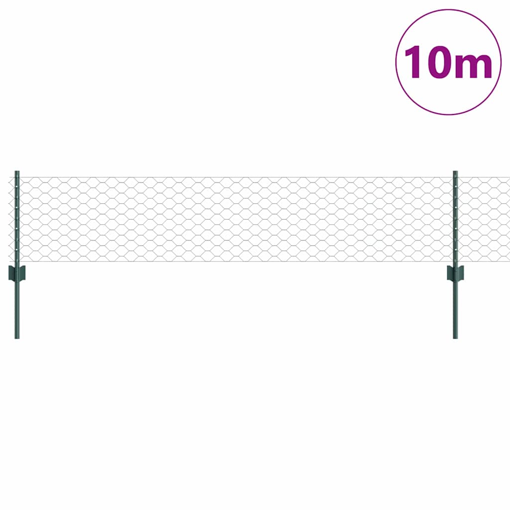 Fence with Post Green