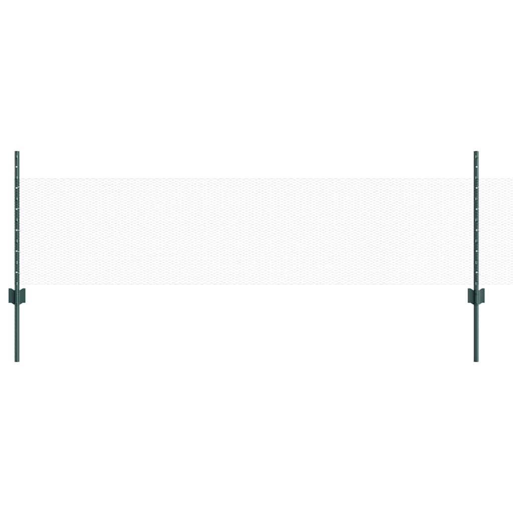 Welded Wire Fence 10 x 0.5 m (W x H) PVC-Coated Steel Green