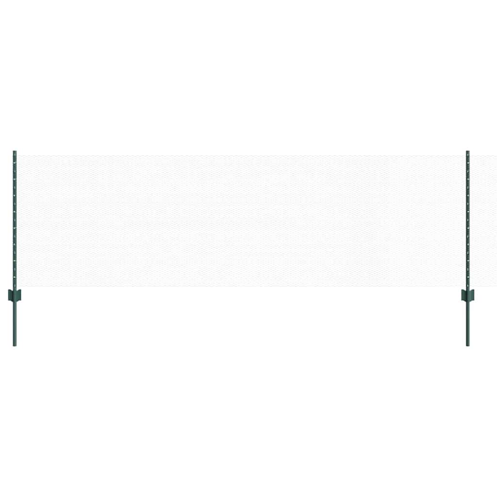 Welded Wire Fence 10 x 0.8 m (W x H) PVC-Coated Steel Green