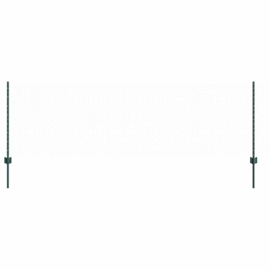 Welded Wire Fence 10 x 0.8 m (W x H) PVC-Coated Steel Green