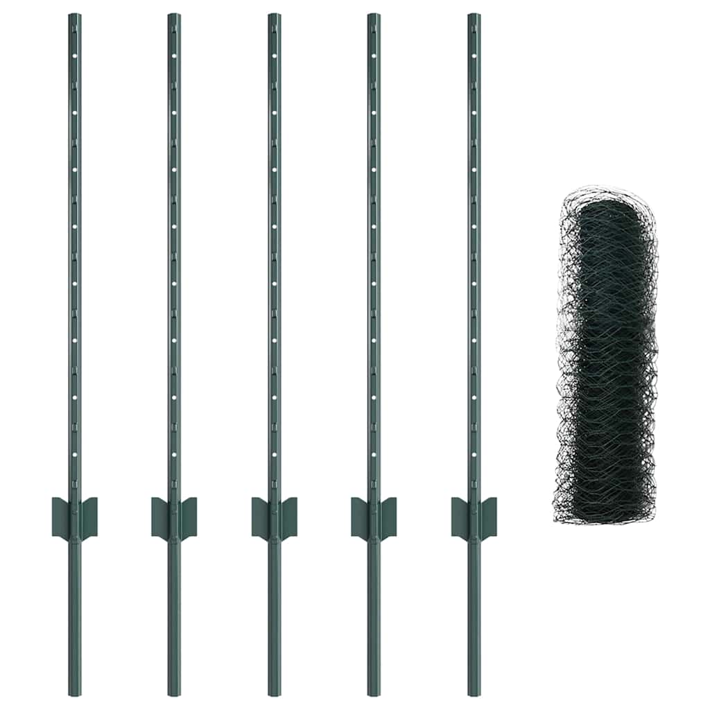 Fence with Post Green