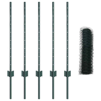 Fence with Post Green