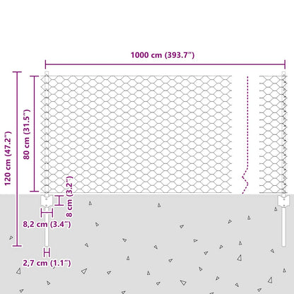 Fence with Post Green