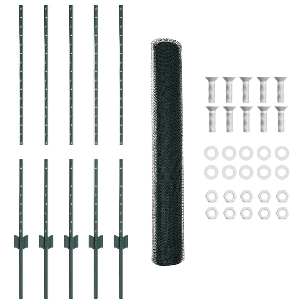 Fence with Post Green