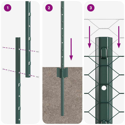 Fence with Post Green