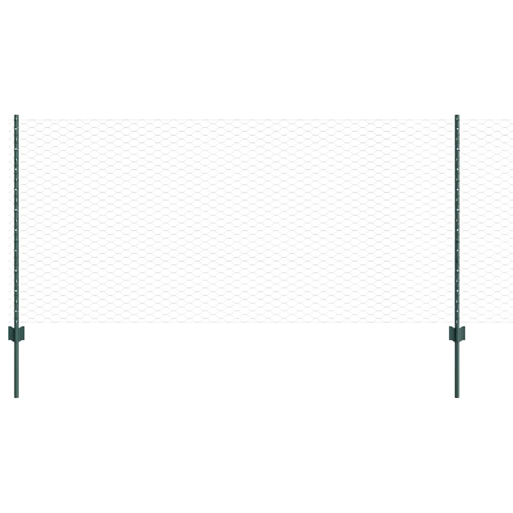Welded Wire Fence 10 x 1 m (W x H) PVC-Coated Steel Green Mesh