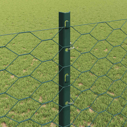 Welded Wire Fence 10 x 1.2 m (W x H) PVC-Coated Steel Green