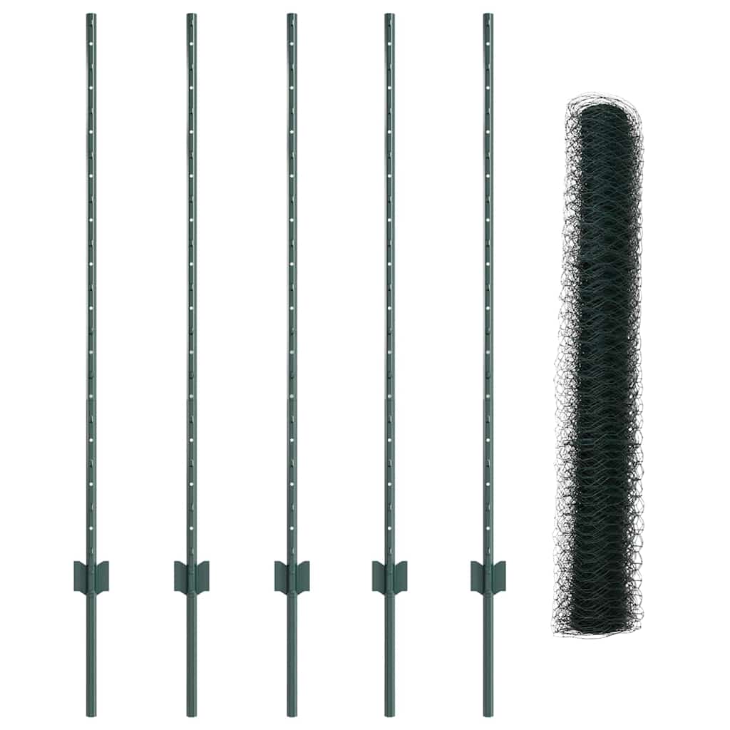 Fence with Post Green