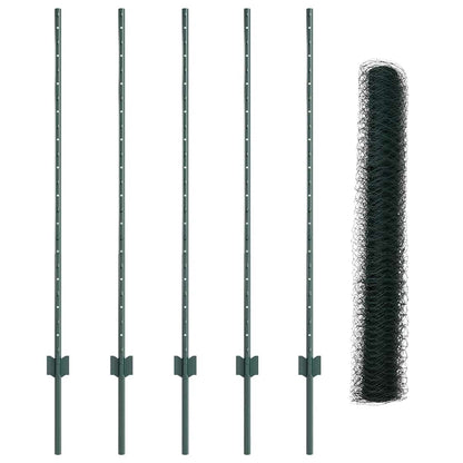 Fence with Post Green