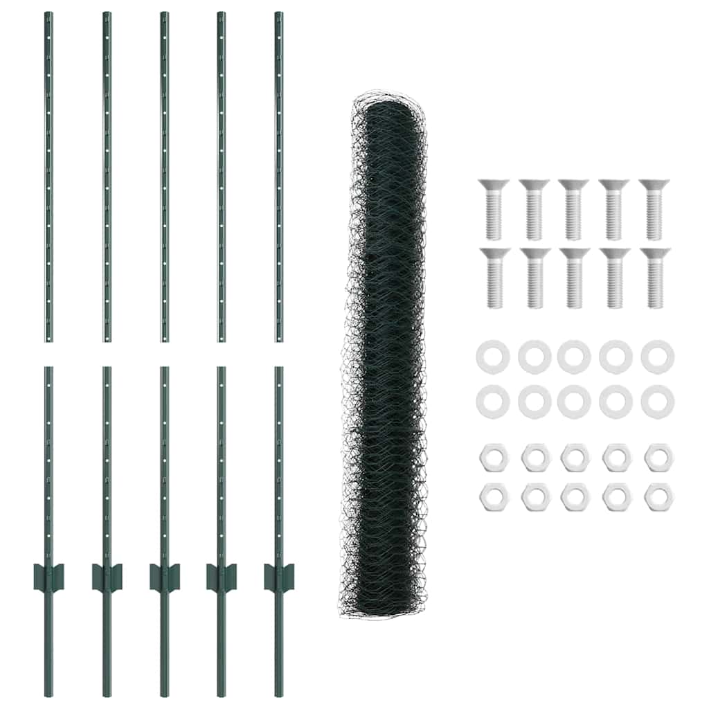 Fence with Post Green