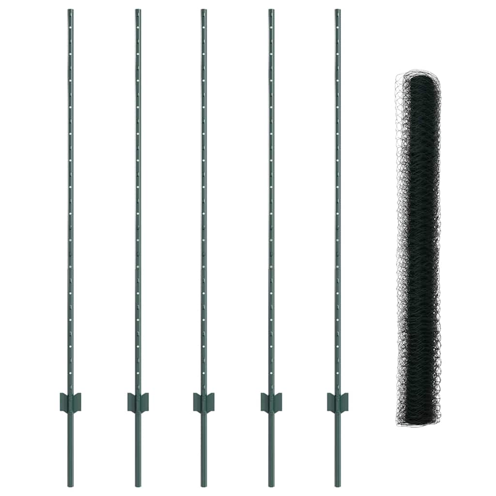 Fence with Post Green