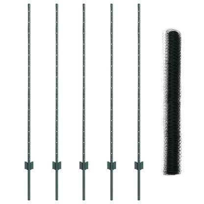 Fence with Post Green