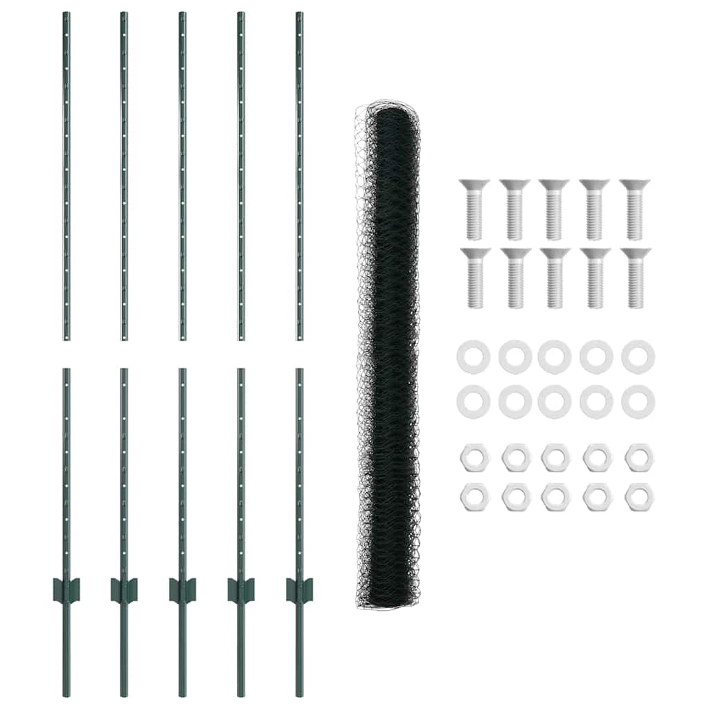 Fence with Post Green