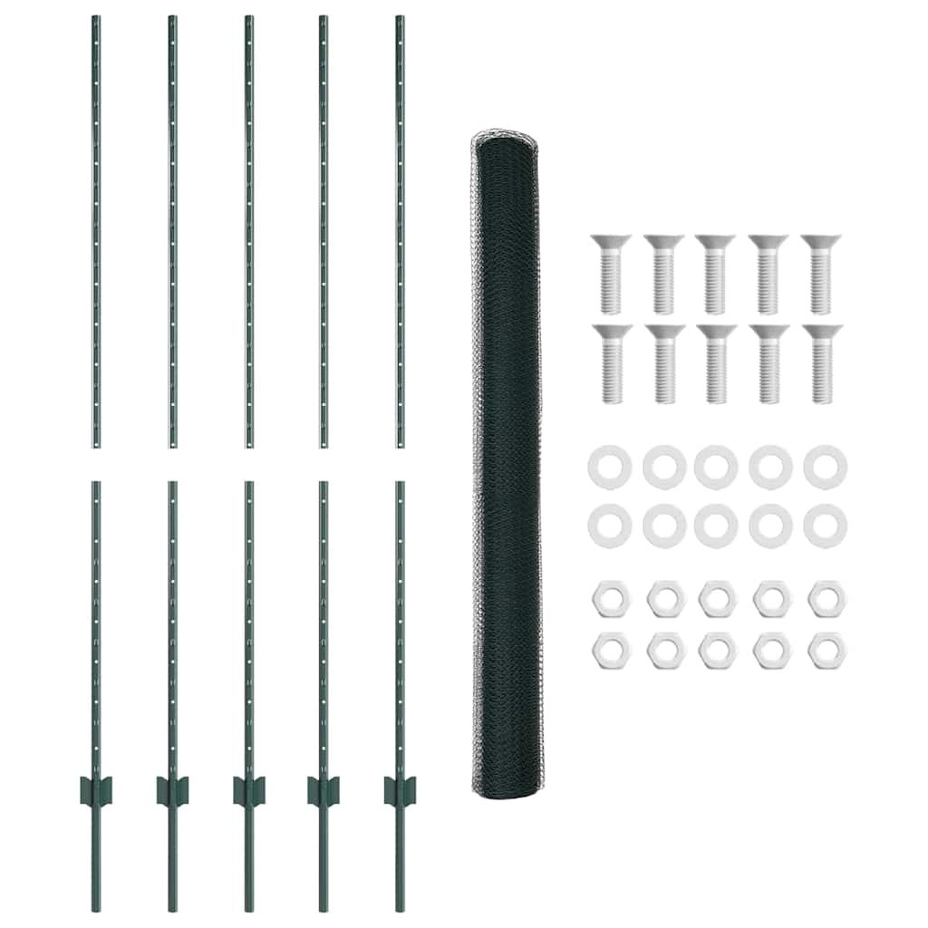 Fence with Post Green