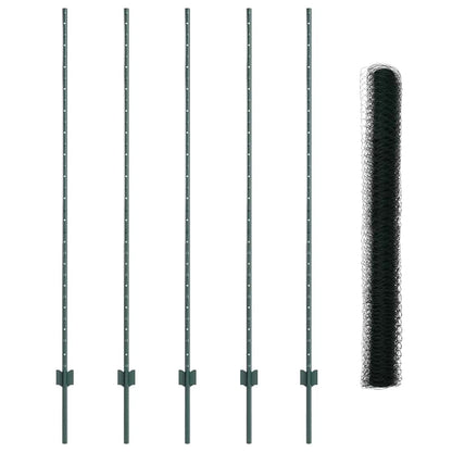 Fence with Post Green