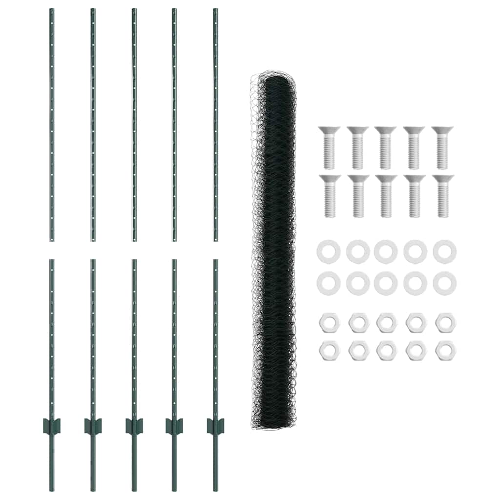 Fence with Post Green