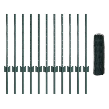Fence with Post Green