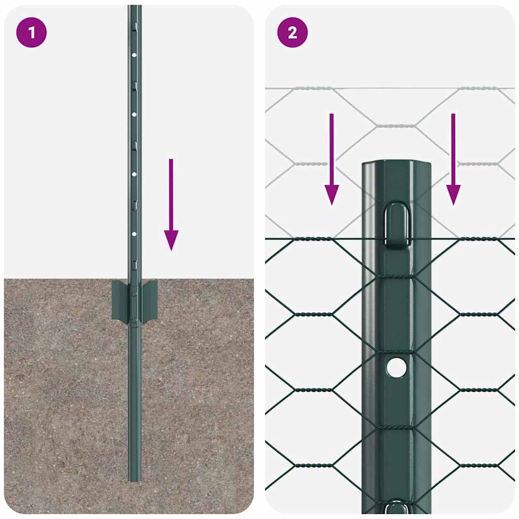 Fence with Post Green