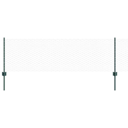 Welded Wire Fence 25 x 0.6 m (W x H) PVC-Coated Steel Green