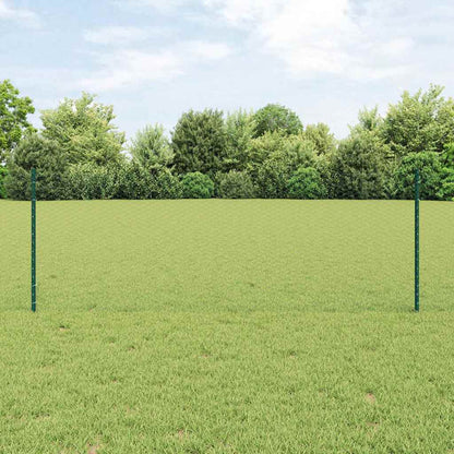 Welded Wire Fence 25 x 0.8 m (W x H) PVC-Coated Steel Green