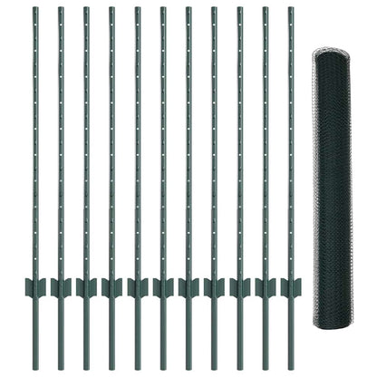 Fence with Post Green