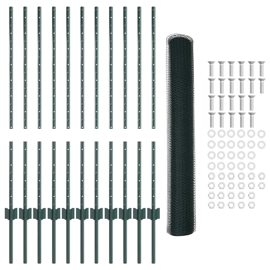 Fence with Post Green