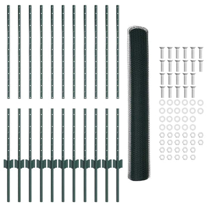 Fence with Post Green