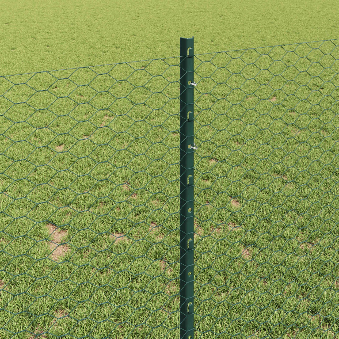 Welded Wire Fence 25 x 1 m (W x H) PVC-Coated Steel Green Mesh