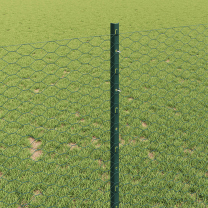 Welded Wire Fence 25 x 1 m (W x H) PVC-Coated Steel Green Mesh