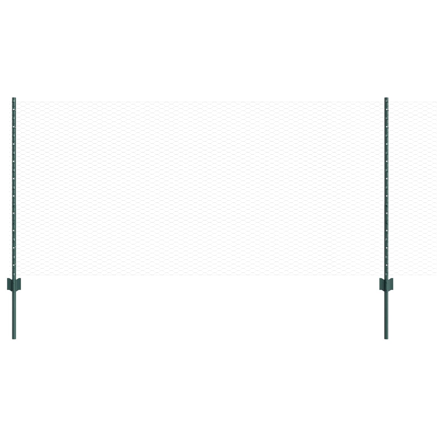 Welded Wire Fence 25 x 1 m (W x H) PVC-Coated Steel Green Mesh