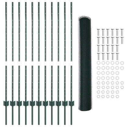 Fence with Post Green