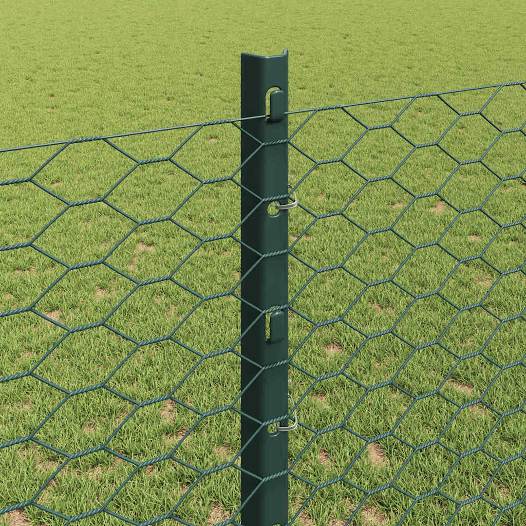 Welded Wire Fence 25 x 1.2 m (W x H) PVC-Coated Steel Green