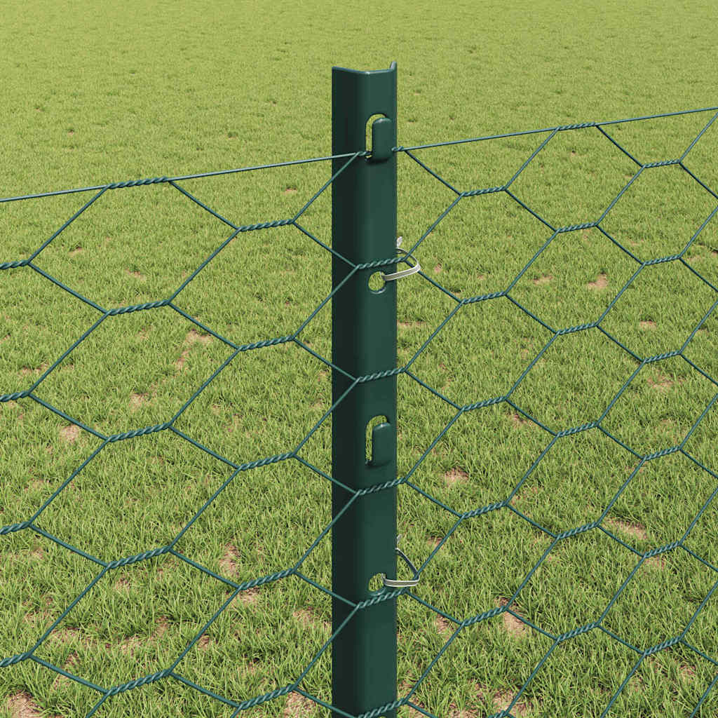 Welded Wire Fence 25 x 1.2 m (W x H) PVC-Coated Steel Green