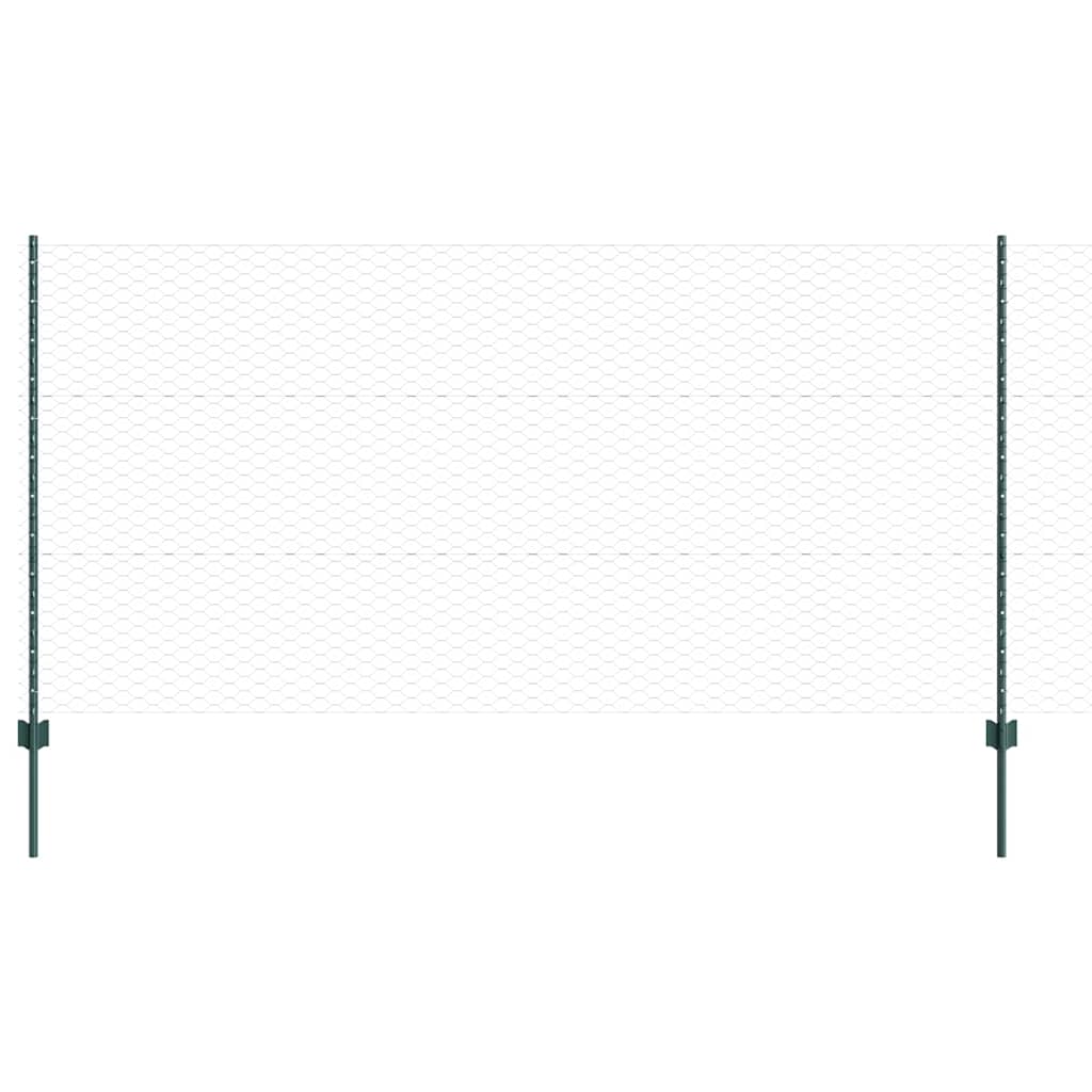 Welded Wire Fence 25 x 1.2 m (W x H) PVC-Coated Steel Green