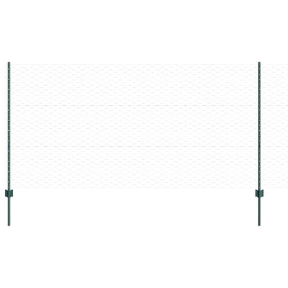 Fence with Post Green 1.2 x 25 m Steel