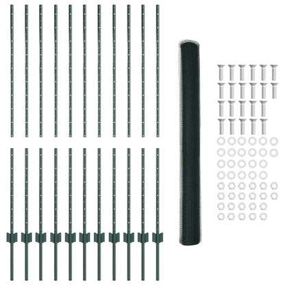 Fence with Post Green