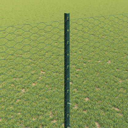 Welded Wire Fence 25 x 1.4 m (W x H) PVC-Coated Steel Green