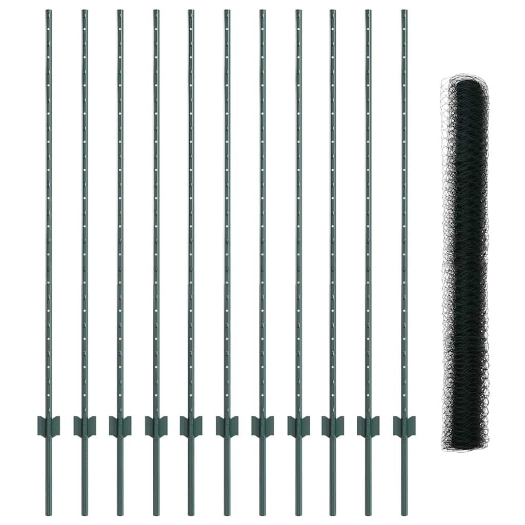 Fence with Post Green