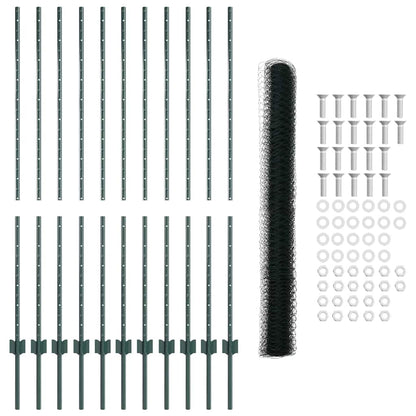 Fence with Post Green