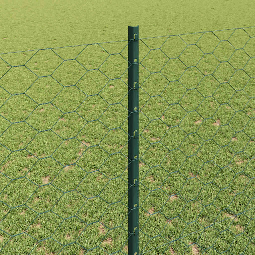 Welded Wire Fence 25 x 1.4 m (W x H) PVC-Coated Steel Green