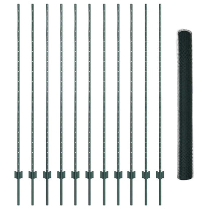 Fence with Post Green