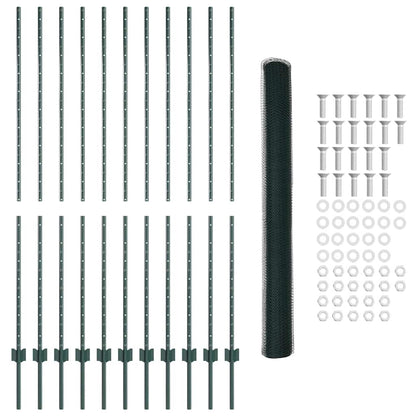 Fence with Post Green