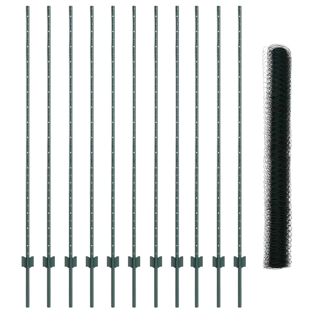 Fence with Post Green