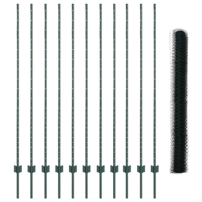 Fence with Post Green