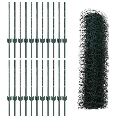 Fence with Post Green